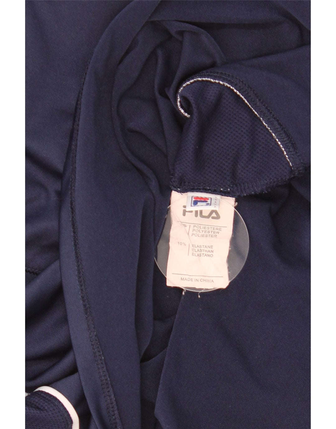 Fila Dame T-Shirt Top UK 14 Medium Navy Blue Polyester