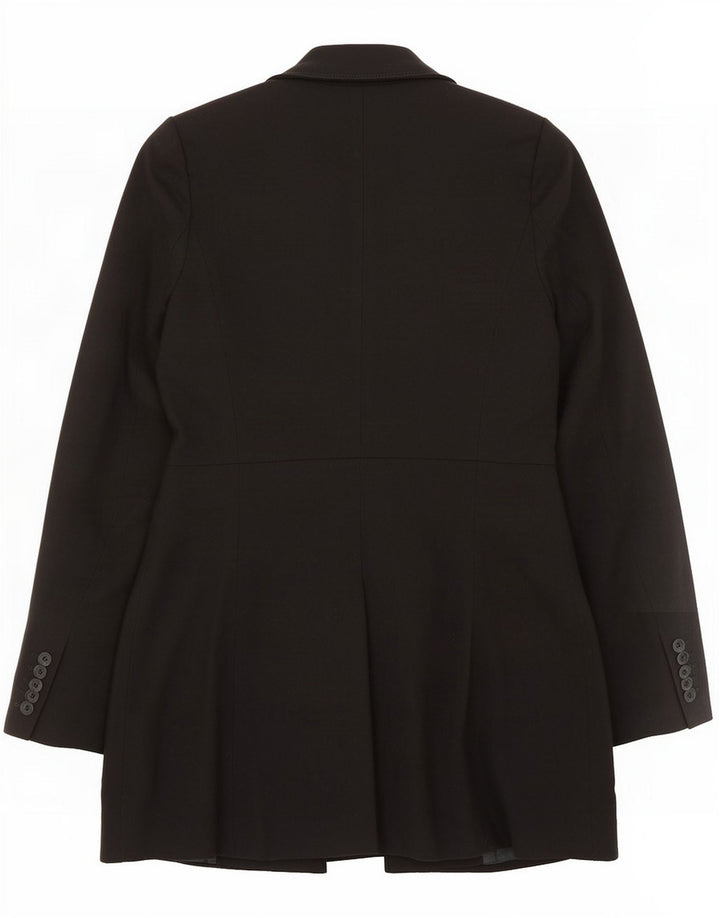 Zara Dame Overfrakke UK 6 XS Sort Polyester