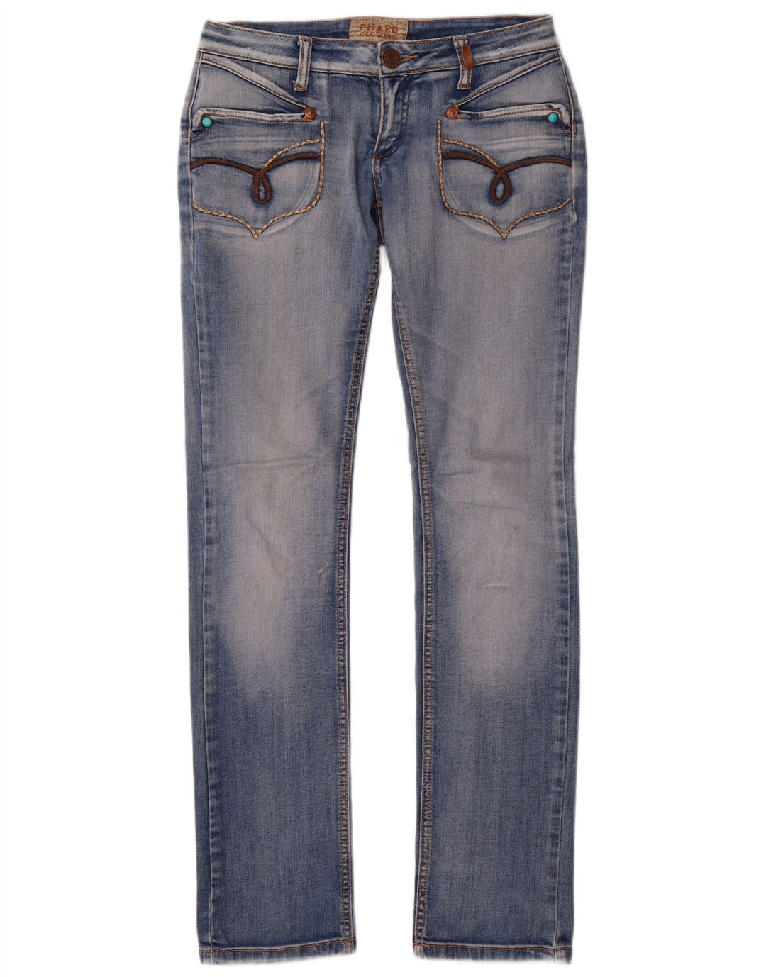 Phard Dame Slim Jeans W28 L33 Blå Bomuld