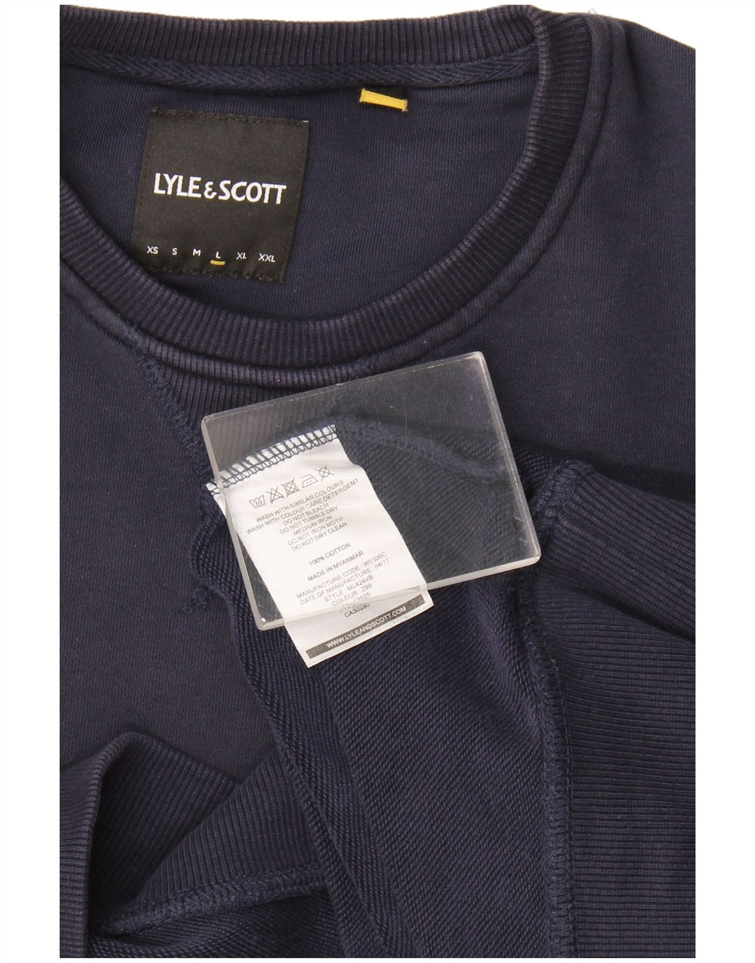 Lyle & Scott Sweatshirt til mænd, stor marineblå bomuld