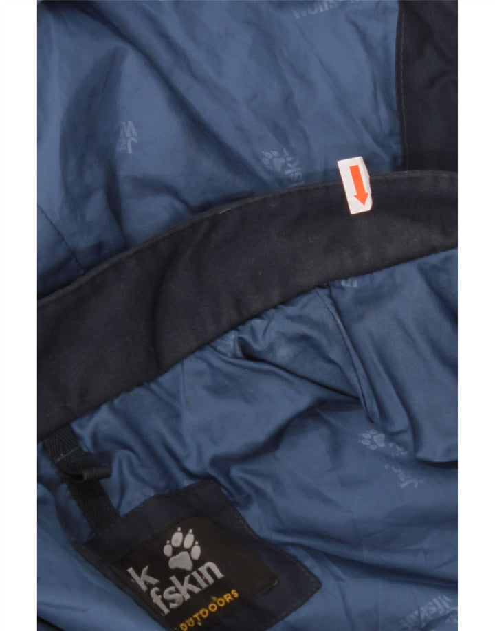 JACK WOLFSKIN Dame hætte polstret frakke UK 6 XS marineblå polyester