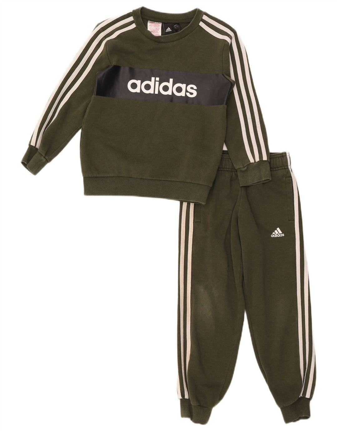 Adidas Boys hel træningsdragt 6-7 år Khaki Cotton
