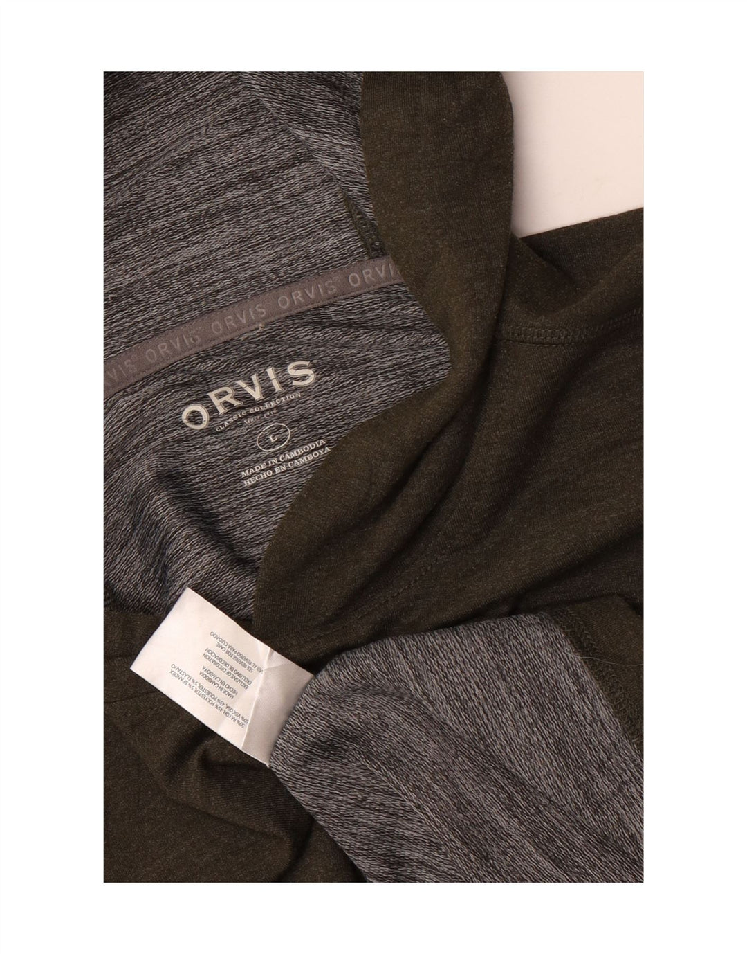Orvis Herre hættetrøje Jumper Stor Khaki Rayon
