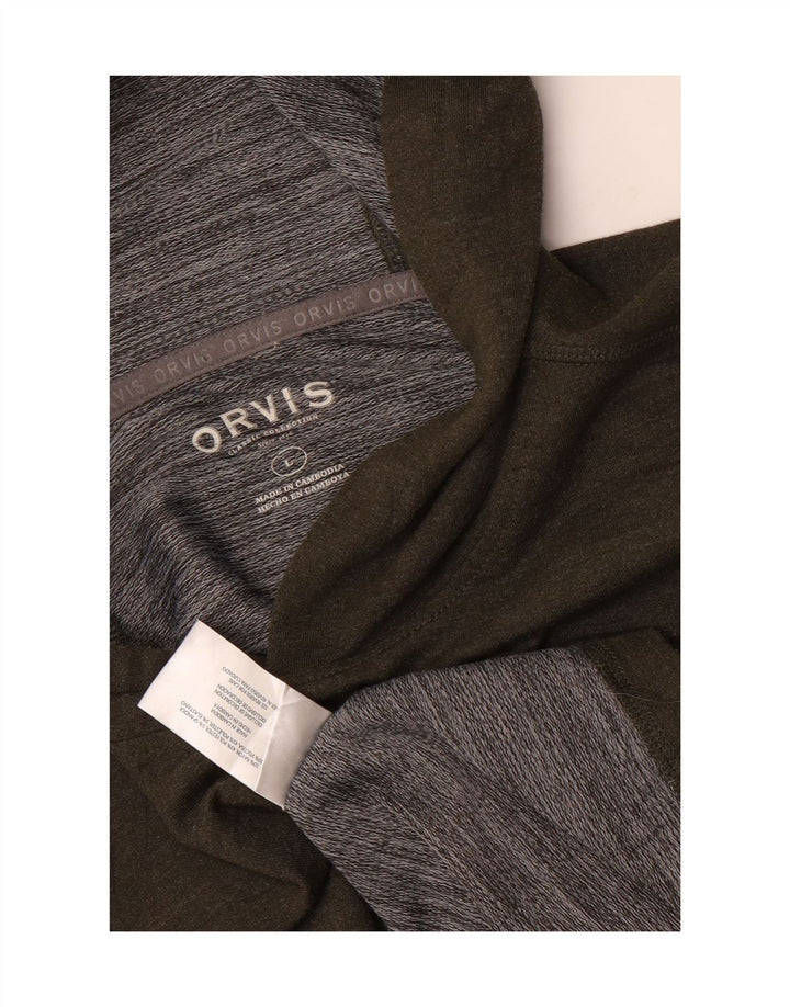 Orvis Herre hættetrøje Jumper Stor Khaki Rayon
