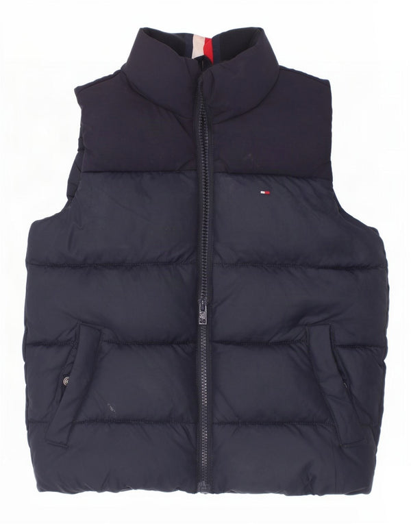 Tommy Hilfiger Boys Grafisk polstret Gilet 5-6 år Navy Blue Polyester