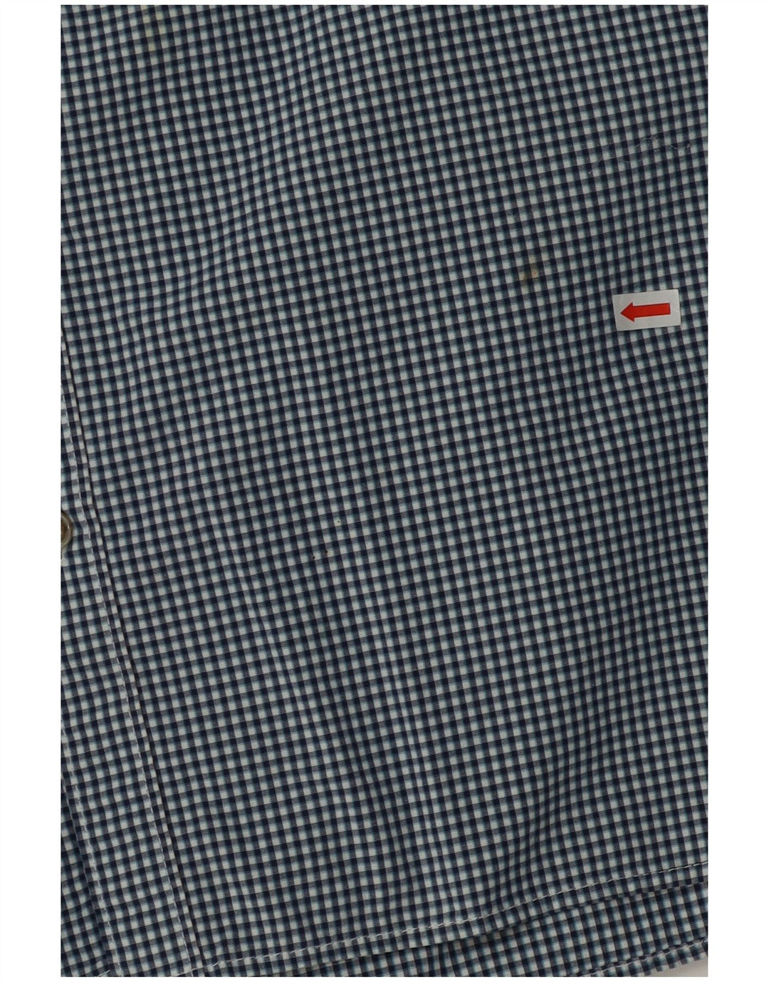 TED BAKER Mens Shirt Size 4 Large Navy Blue Gingham Cotton