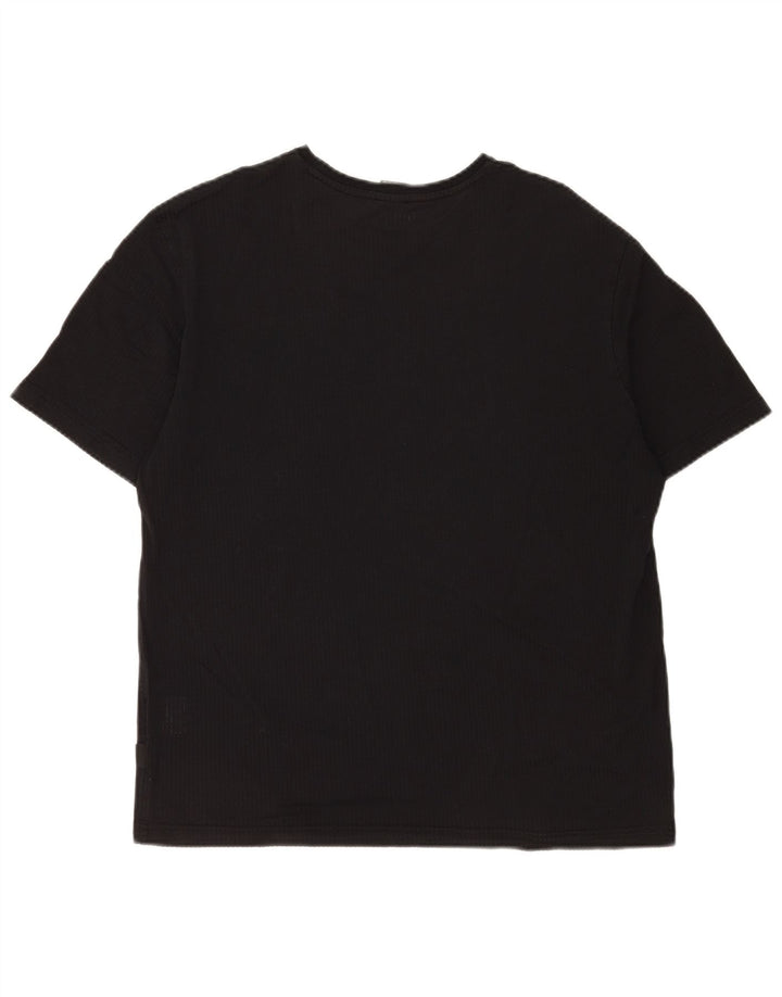 Hugo Boss Herre T-Shirt Top Stor Sort Bomuld