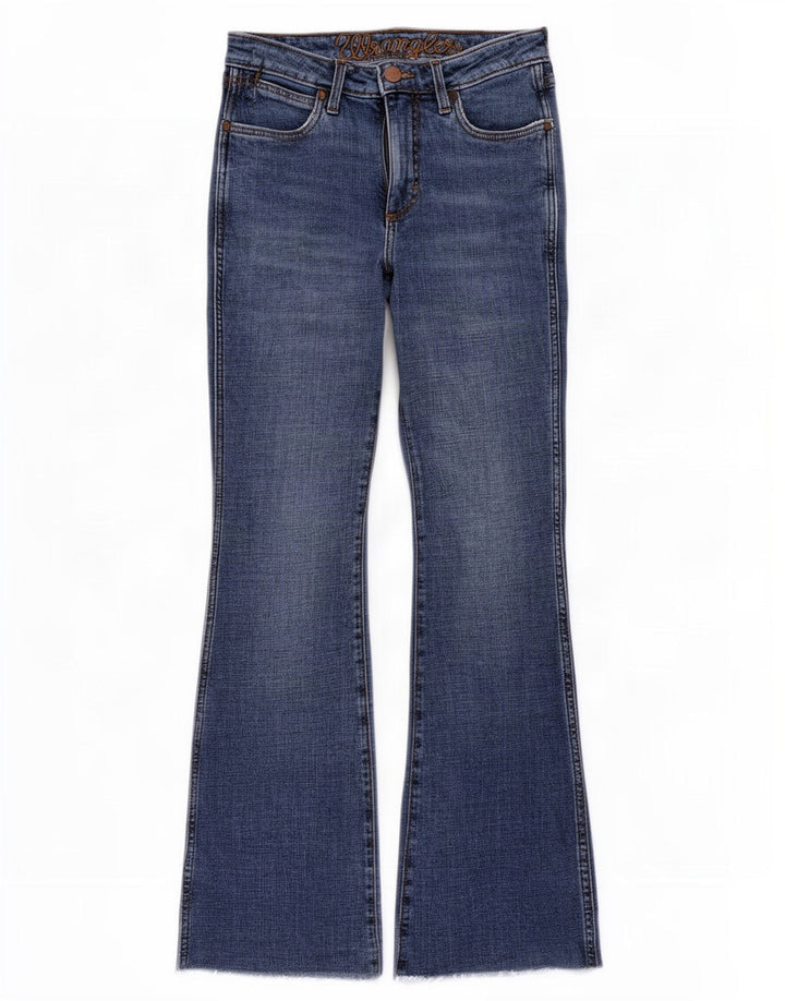 Wrangler Dame Flared Jeans W27 L31 Blå Bomuld