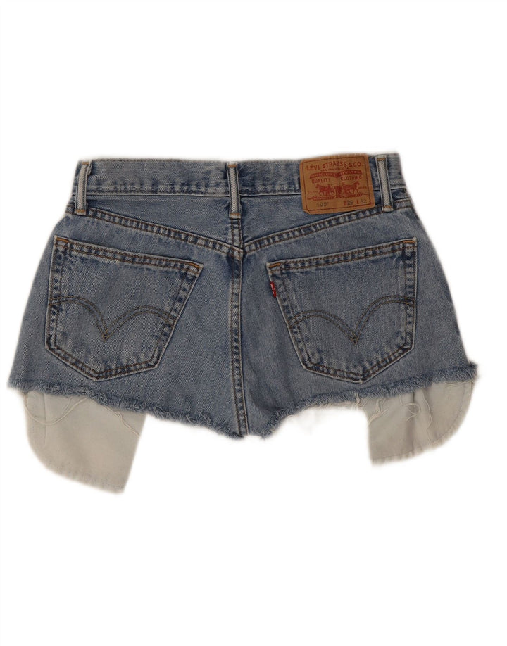 Levi's Womens 505 Distressed Denim Shorts W29 Medium Blue Bomuld
