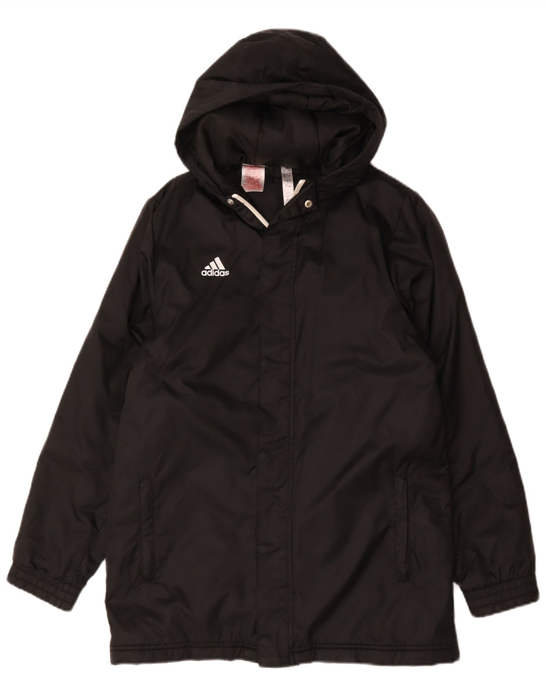 Adidas drenge hættepolstret frakke 13-14 år sort polyester