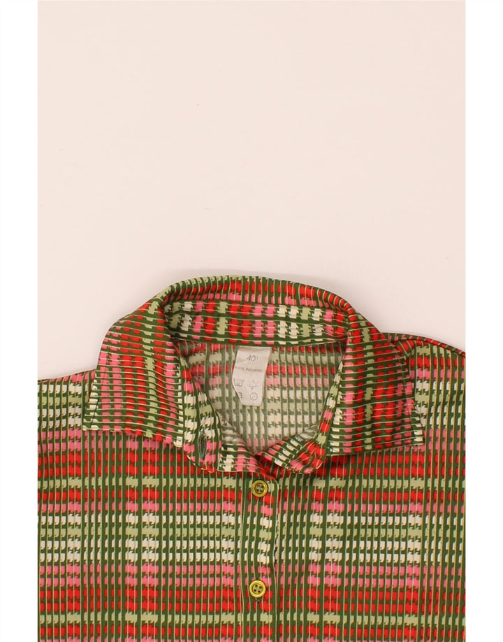 VINTAGE Womens Shirt IT 40 Small Multicoloured Check Polyester Vintage Vintage and Second-Hand Vintage from Messina Hembry 