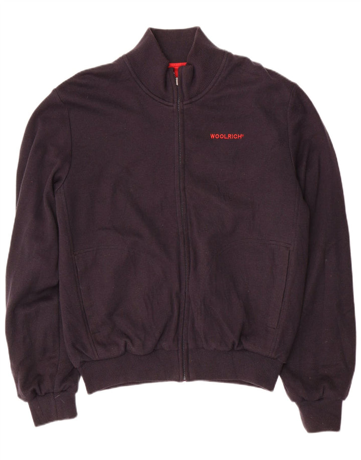 WOOLRICH Herre Bomber Vendbar Jakke UK 40 Stor Rød Nylon