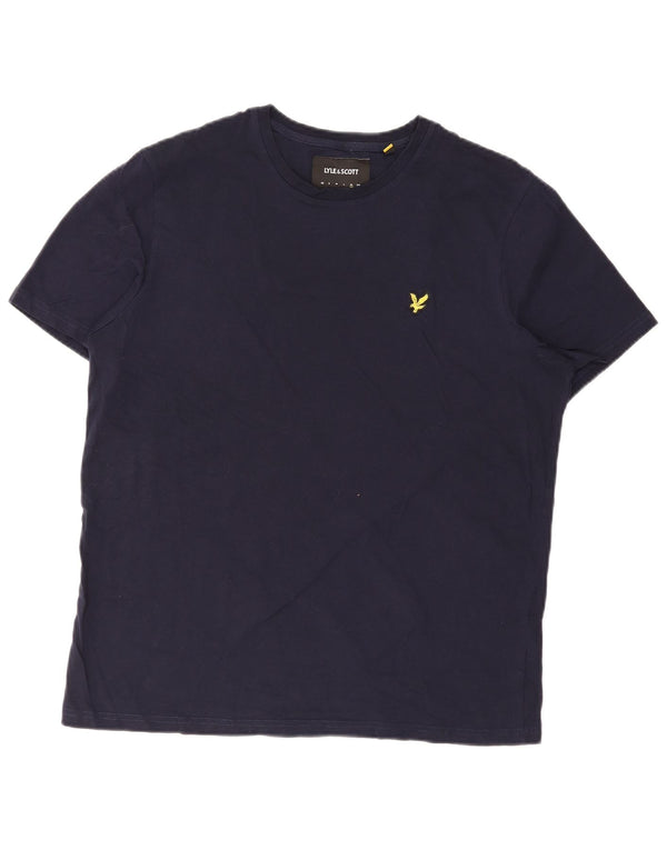 Lyle & Scott herre T-shirt top XL marineblå bomuld