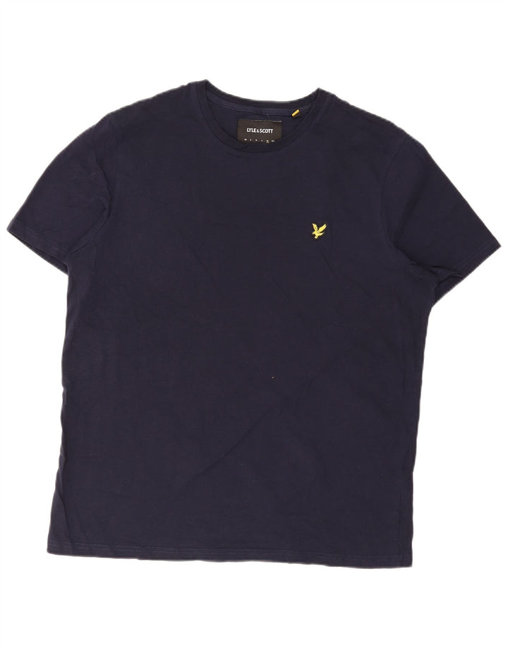 Lyle & Scott herre T-shirt top XL marineblå bomuld