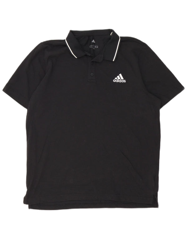 Adidas Polo Shirt til mænd, stor sort bomuld