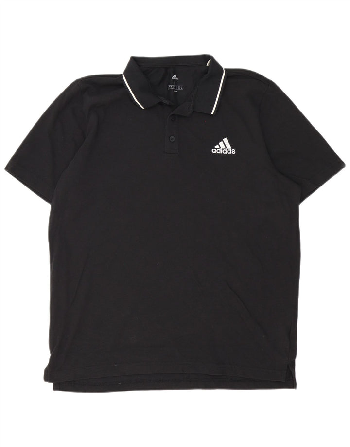 Adidas Polo Shirt til mænd, stor sort bomuld