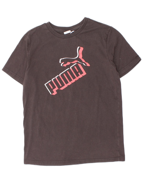 Puma drenge grafisk t-shirt top 11-12 år stor sort bomuld