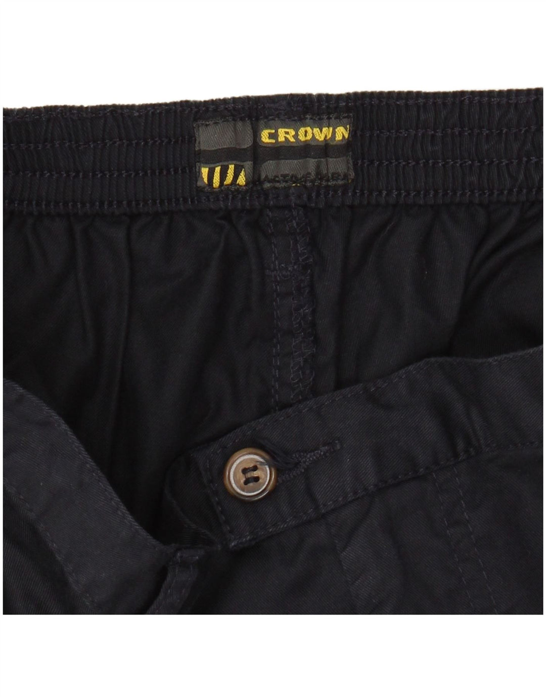 CROWN Chino Shorts til mænd W32 Mellem marineblå bomuld