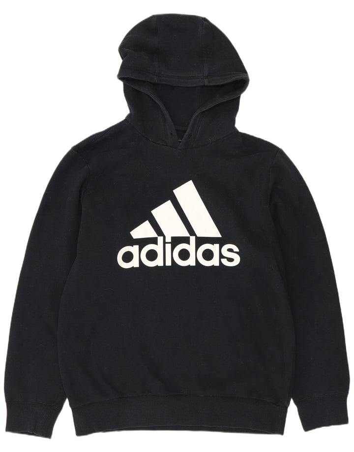 ADIDAS Grafisk hættetrøje til mænd mellem sort bomuld