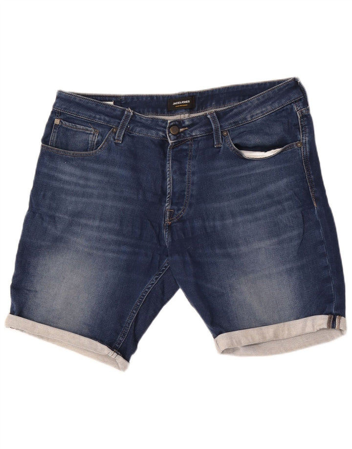 Jack & Jones denimshorts til mænd store W36 blå bomuld