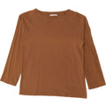 ZARA Womens Oversized Top Long Sleeve UK 10 Small Brown Vintage Zara and Second-Hand Zara from Messina Hembry 