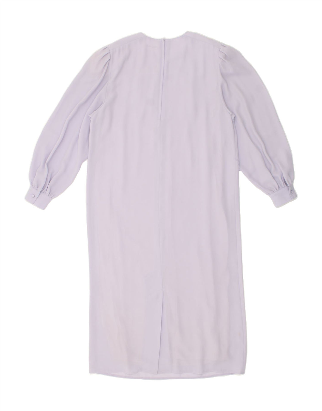 VINTAGE Womens Long Sleeve Shift Dress UK 16 Large Purple Polyester Vintage Vintage and Second-Hand Vintage from Messina Hembry 
