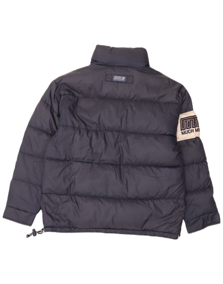Meget mere Herre grafisk polstret jakke UK 38 Medium Navy Blue Colourblock