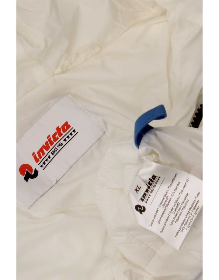 Invicta Dame Hætte Polstret Frakke UK 18 XL Hvid Polyester