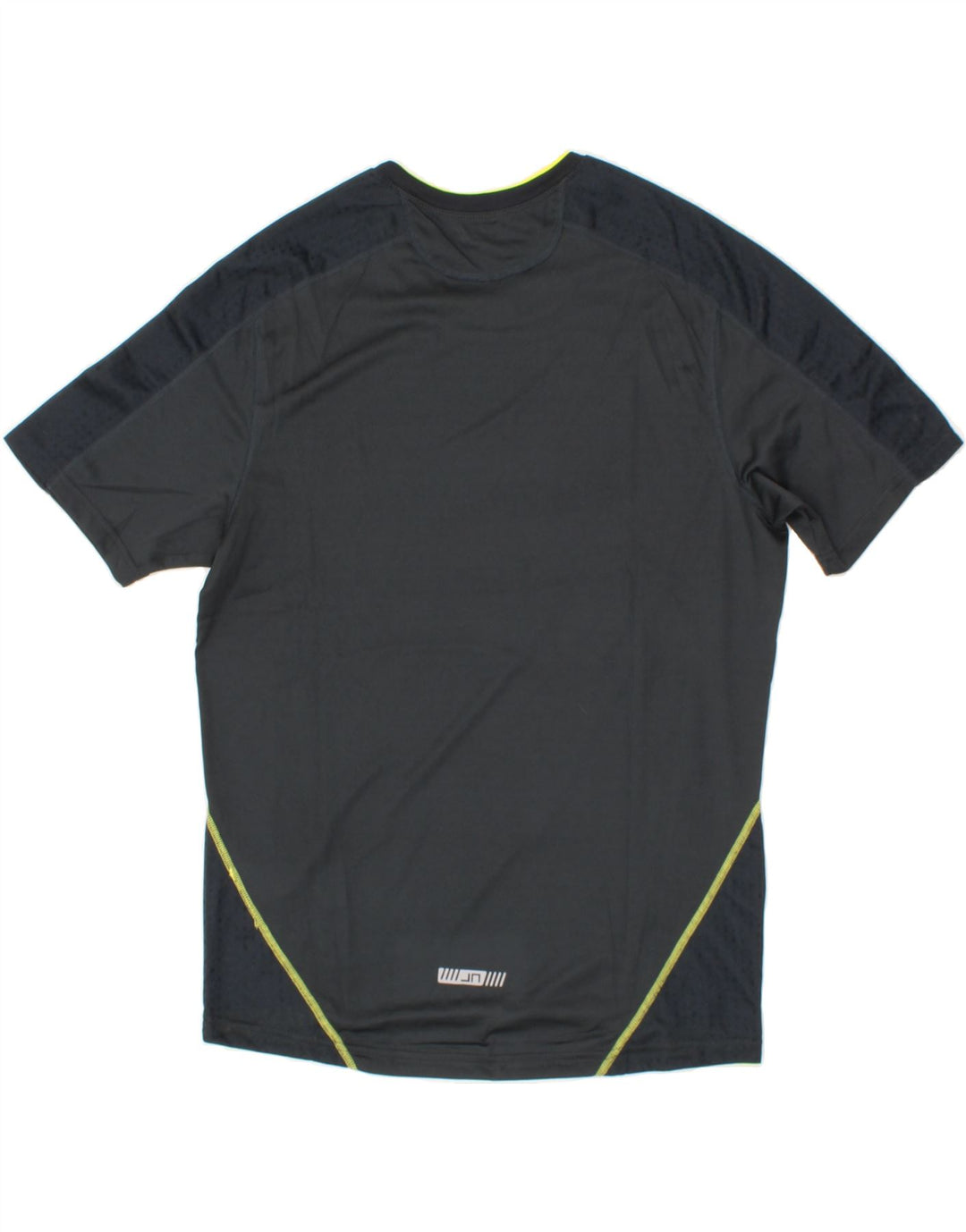 VINTAGE Mens T-Shirt Top Large Grey Colourblock Polyester Vintage Vintage and Second-Hand Vintage from Messina Hembry 