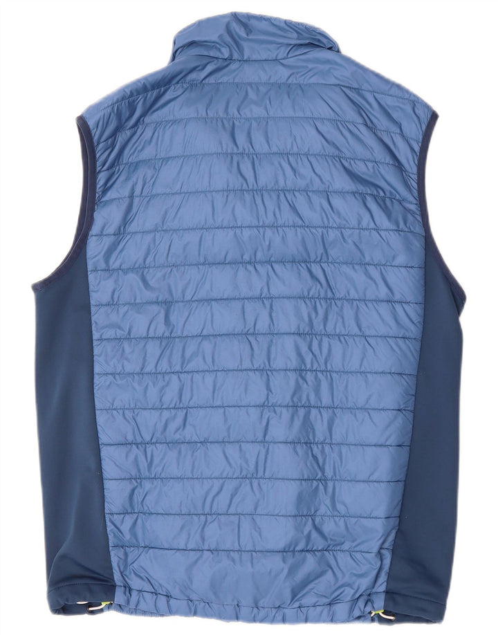 JACK WOLFSKIN Polstret Gilet til mænd UK 40 Large Blue Colourblock Polyester