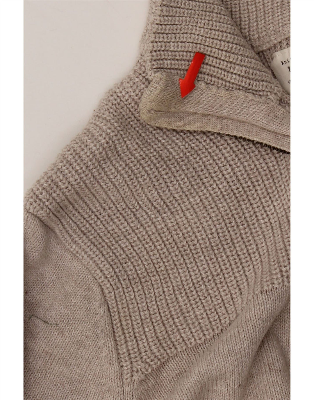 Zara Boys Zip Neck Jumper Sweater 13-14 år Beige
