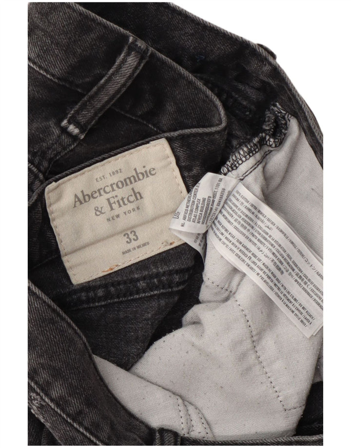 Abercrombie & Fitch denimshorts til mænd W33 mellemgrå bomuld