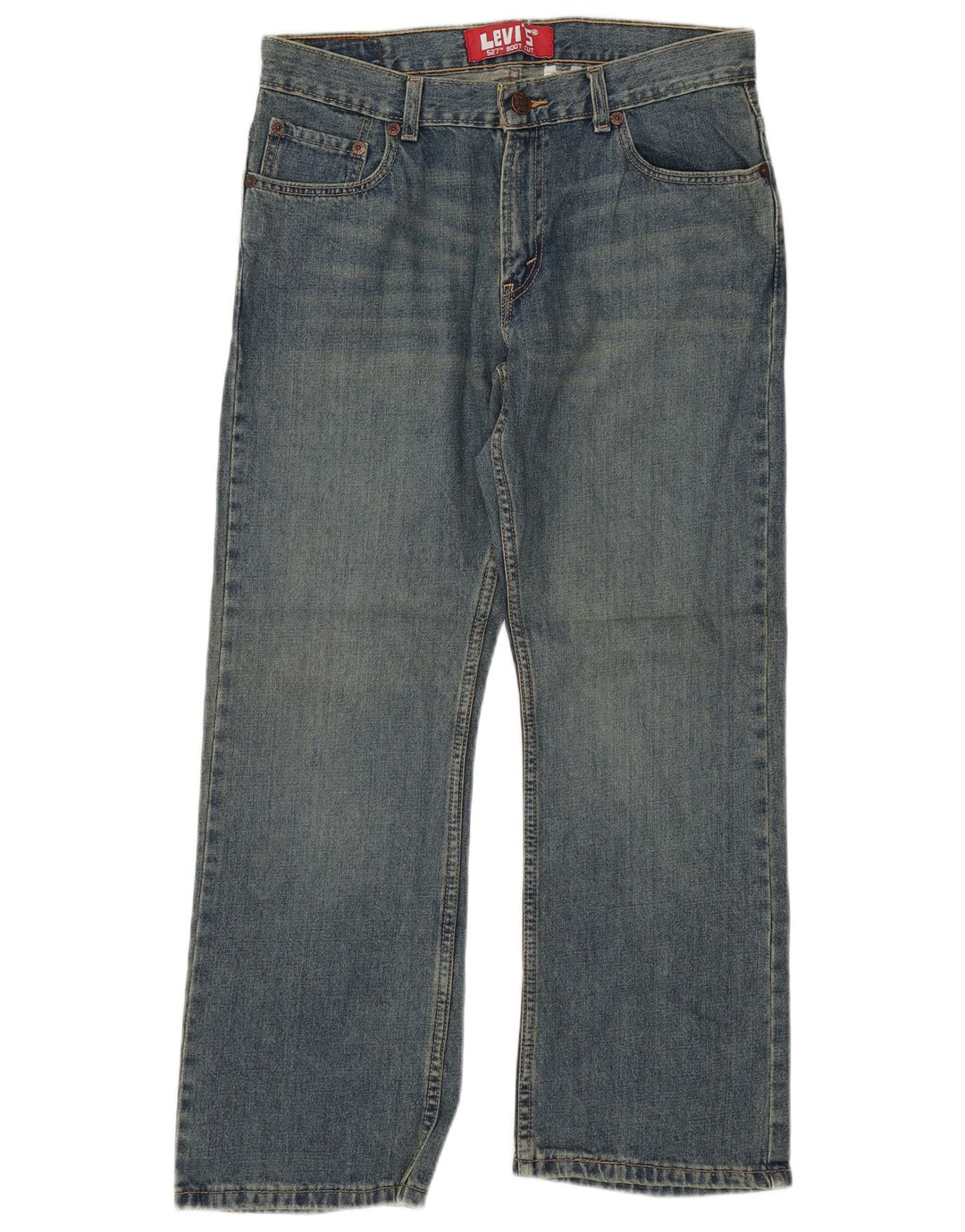 LEVI'S Boys Husky Bootcut Jeans 11-12 år W32 L27 Blue Cotton