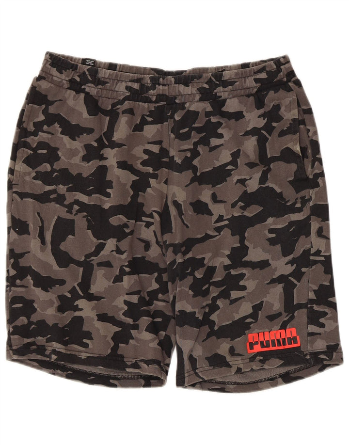 Puma Herre Sportshorts Stor Grå Camouflage Bomuld