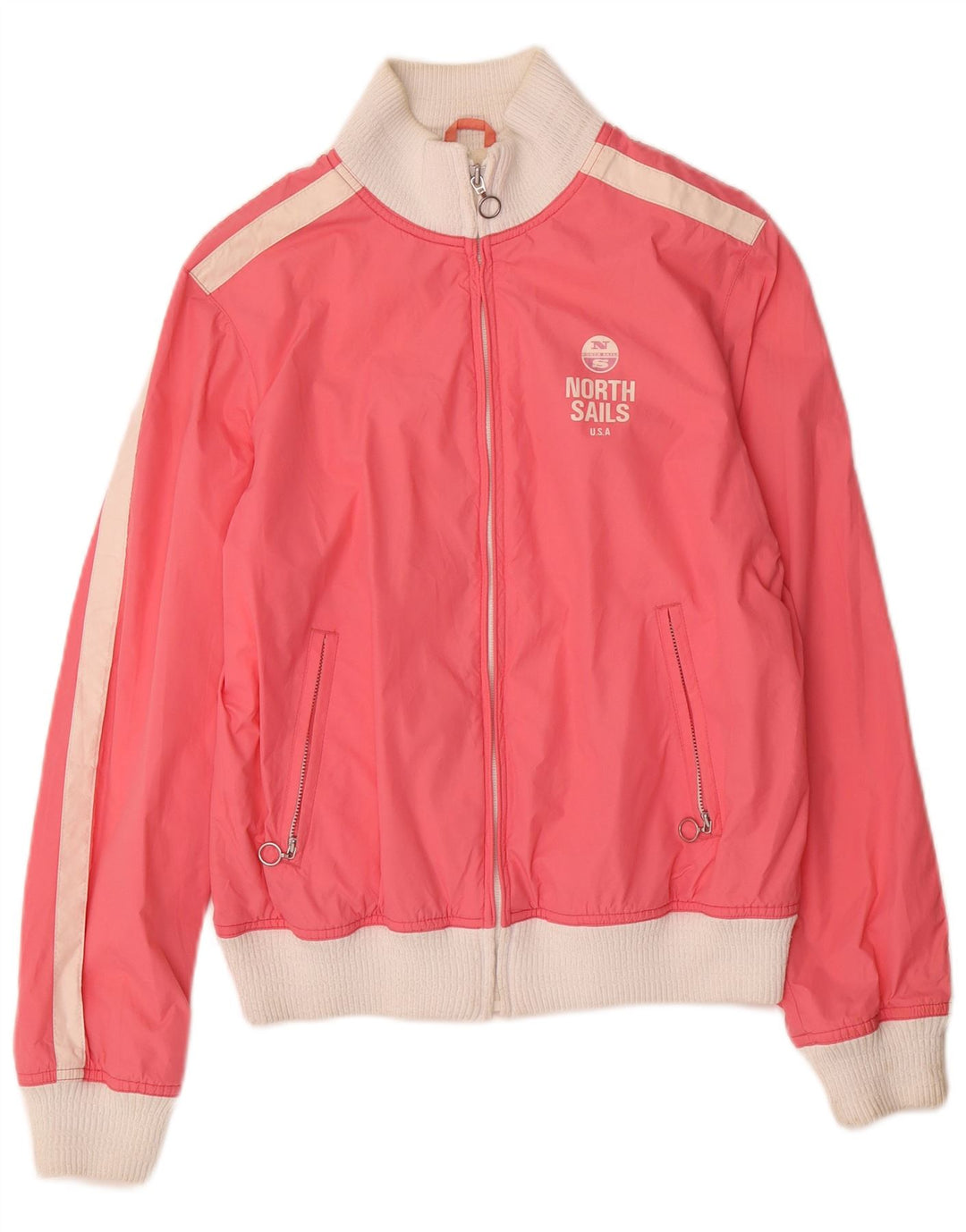 North Sails Dame træningsdragt Topjakke UK 14 Medium Pink Colourblock