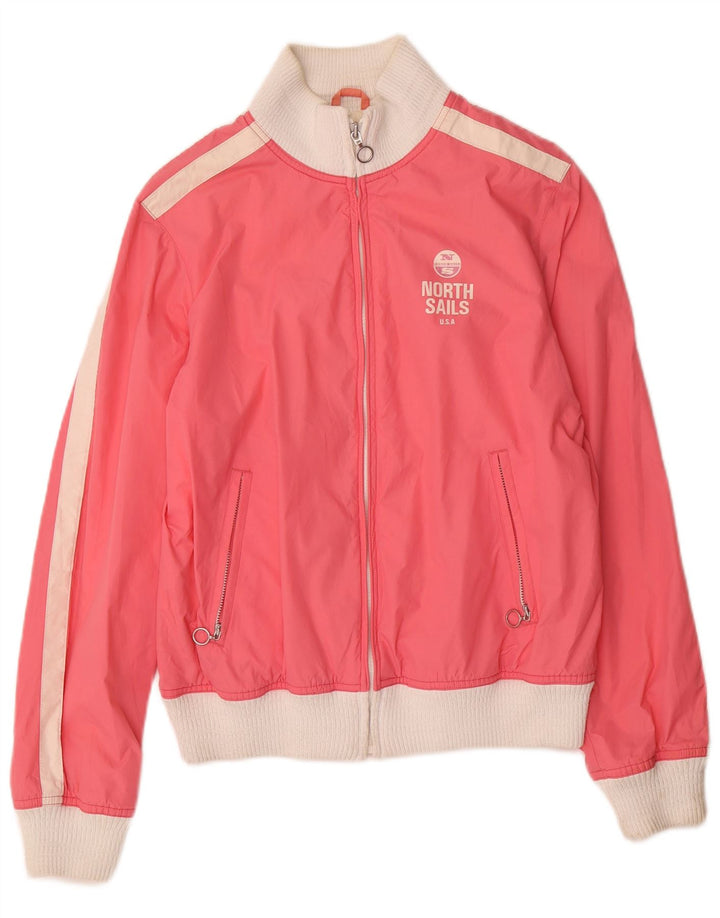 North Sails Dame træningsdragt Topjakke UK 14 Medium Pink Colourblock
