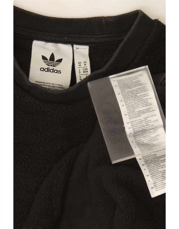 Adidas Herre grafisk fleecetrøje Medium Sort Polyester