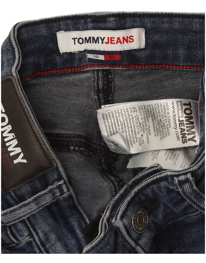 Tommy Hilfiger Herre Slim Jeans W30 L30 Blå Bomuld