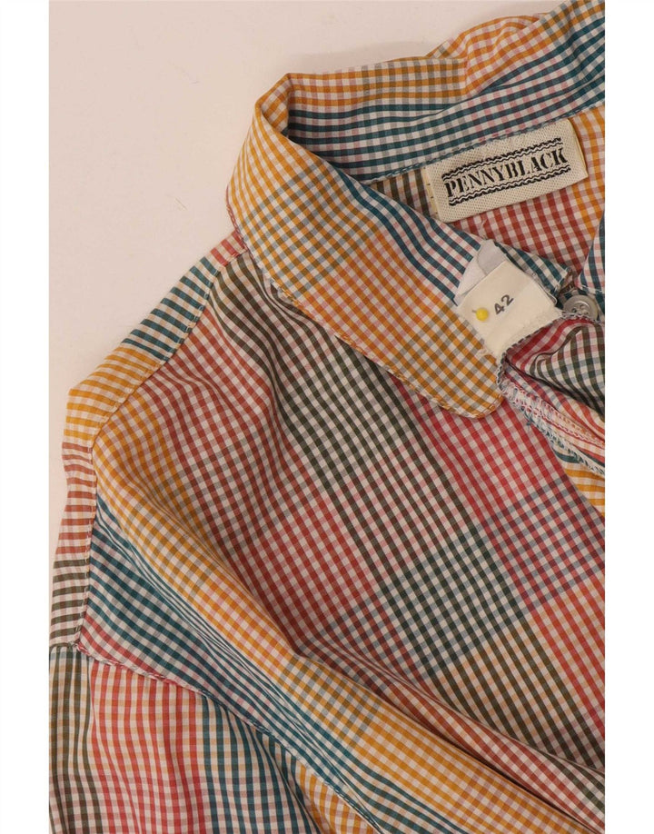 Penny Black Womens Longline Shirt IT 42 Medium Multicolored Gingham