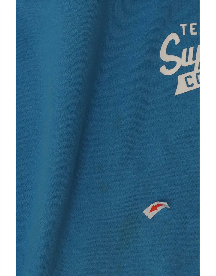 Superdry Grafisk hættetrøje til mænd mellemblå bomuld