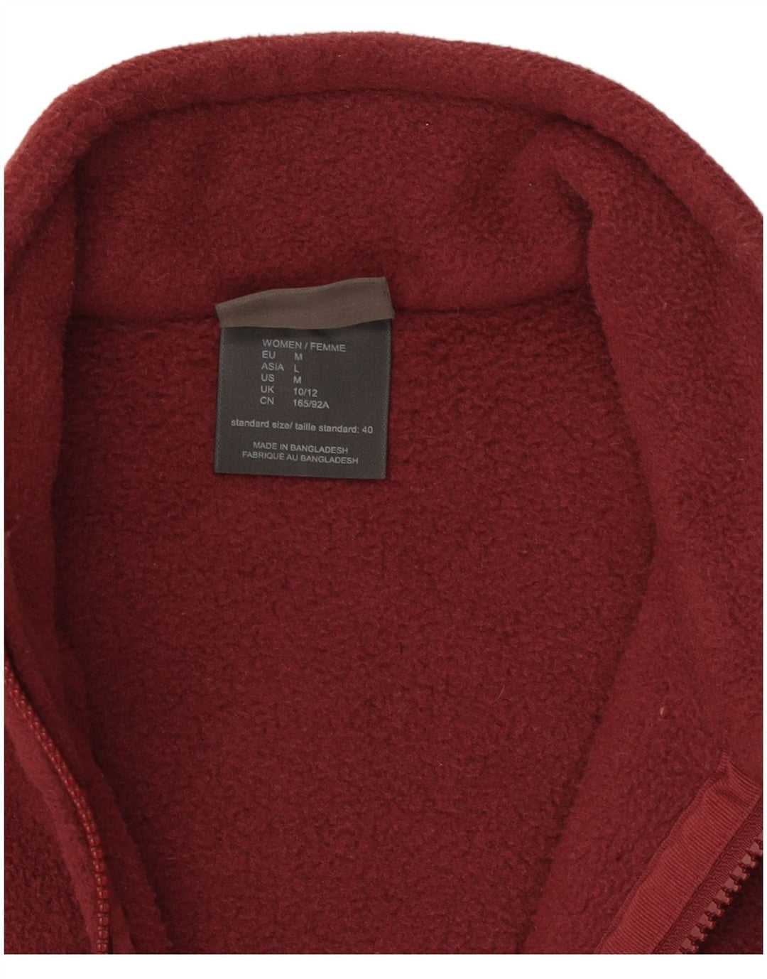 Jack Wolfskin Dame Fleecejakke UK 10/12 Medium Burgundy Polyester