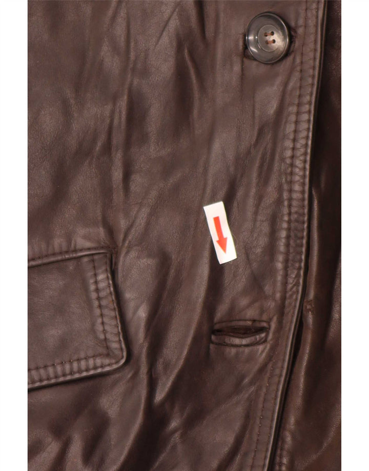 Sitelli Dame Læderjakke UK 12 Medium Brun