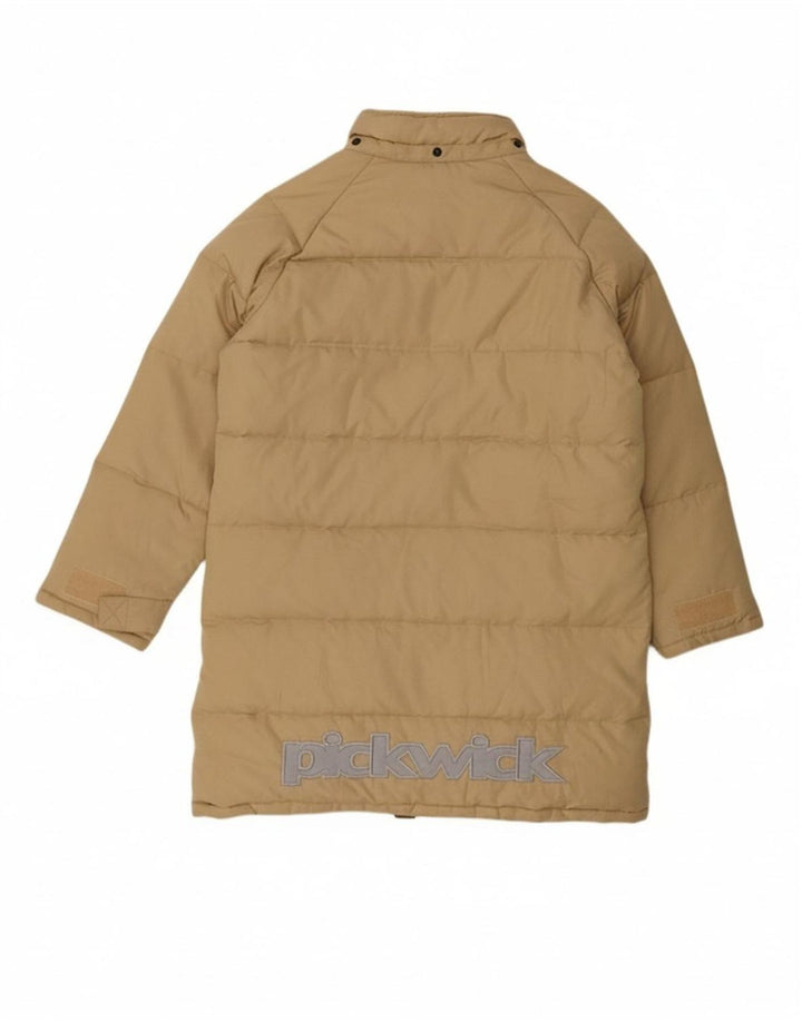 PICKWICK Mens Graphic Padded Coat UK 42 XL Beige Polyester