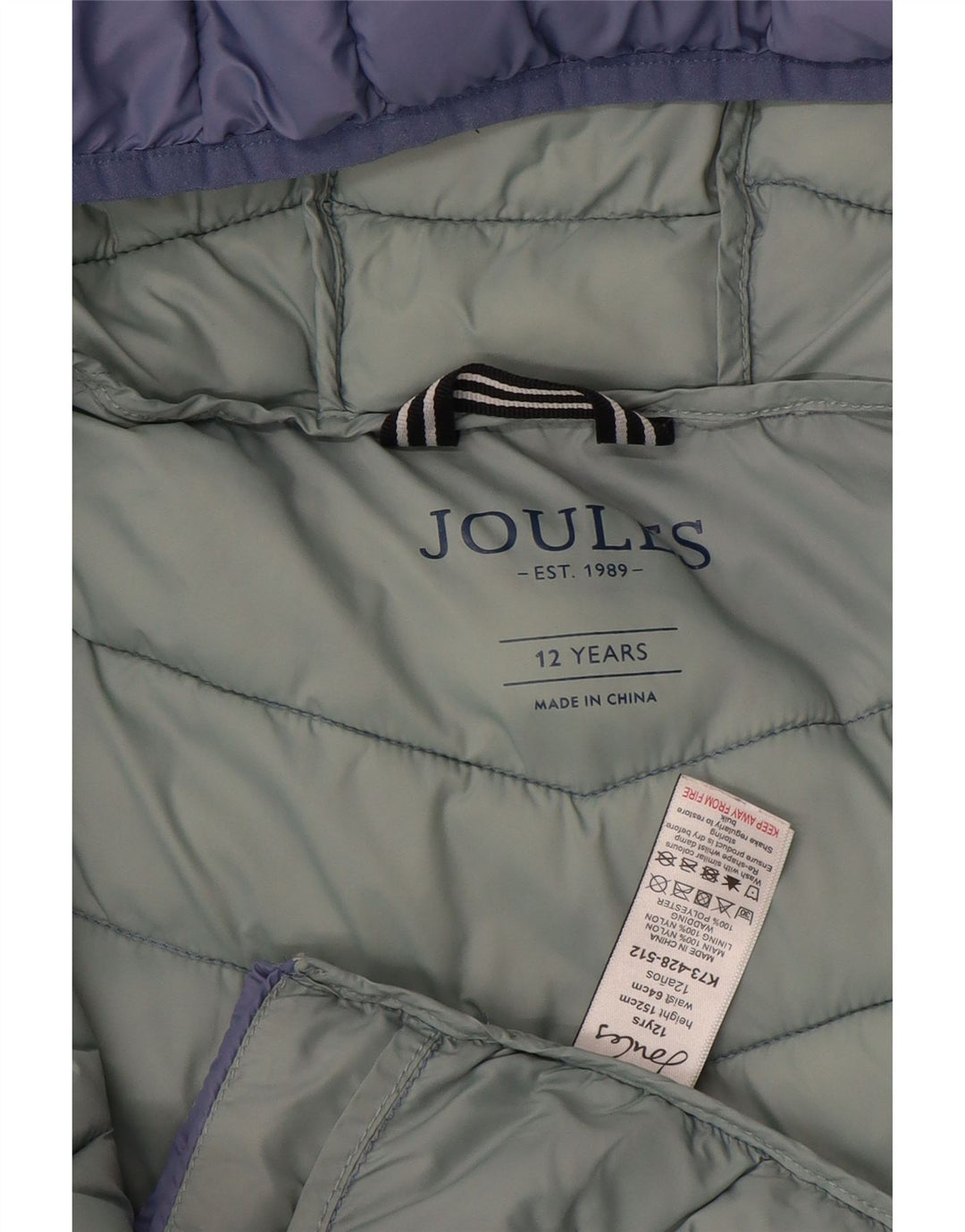 JOULES Girls Hooded Padded Jacket 11-12 Years Purple Polyester