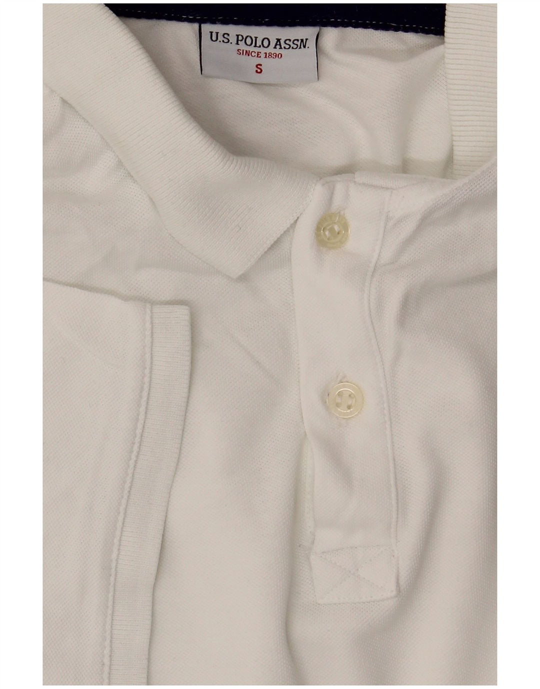 U.S. POLO ASSN. Mens Polo Shirt Small White Cotton