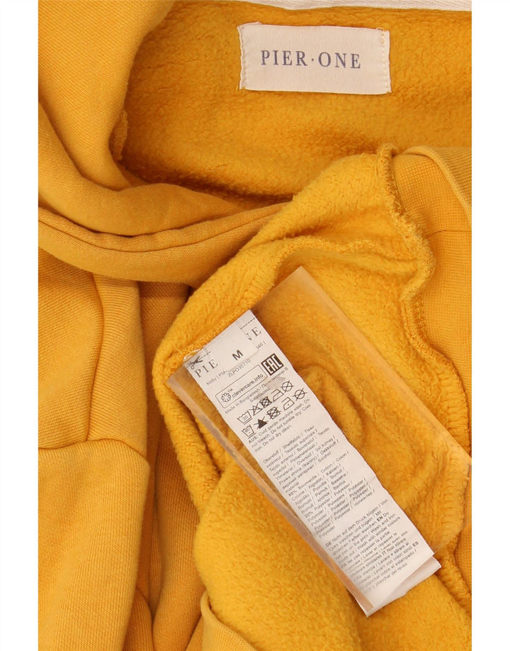 PIER ONE Mens Hoodie Jumper Medium Yellow Cotton Vintage Pier One and Second-Hand Pier One from Messina Hembry 