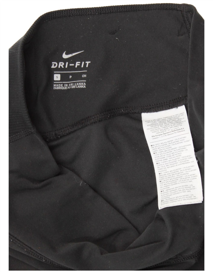 NIKE Dame Dri Fit Grafisk træningsdragt Bukser Joggers UK 8 Small Black