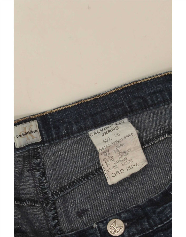 Calvin Klein Dame Capri Jeans W30 L21 Marineblå Bomuld