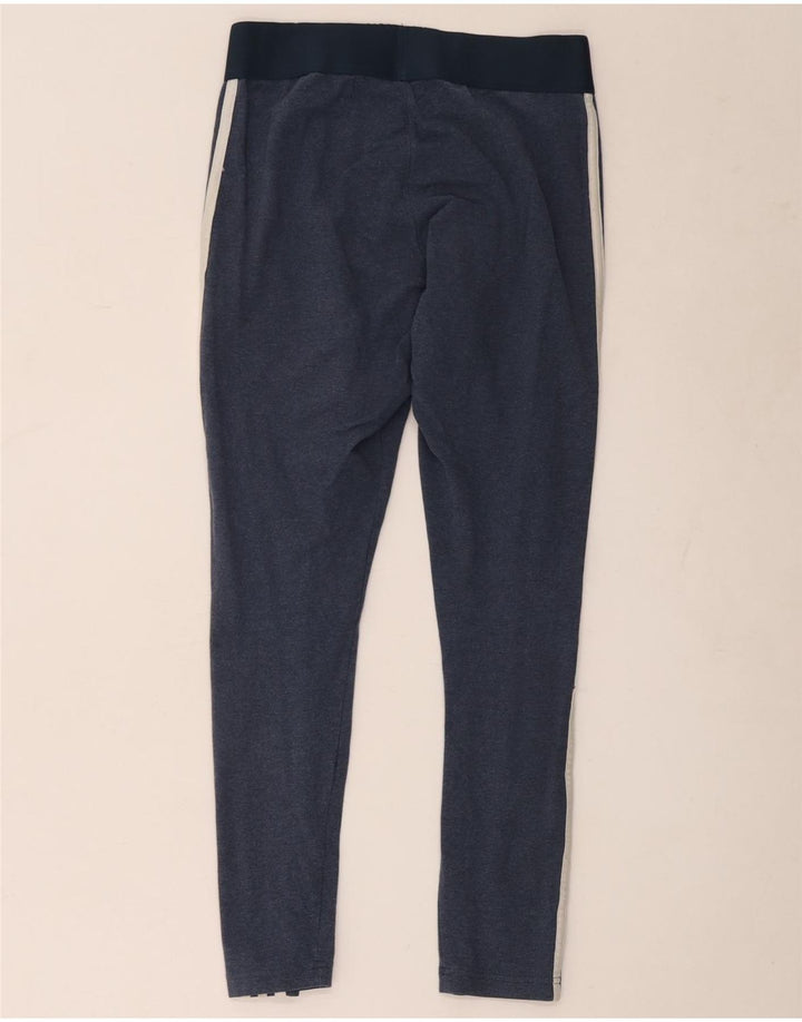 Adidas Dame Leggings UK 12/14 Medium Navy Blue Bomuld