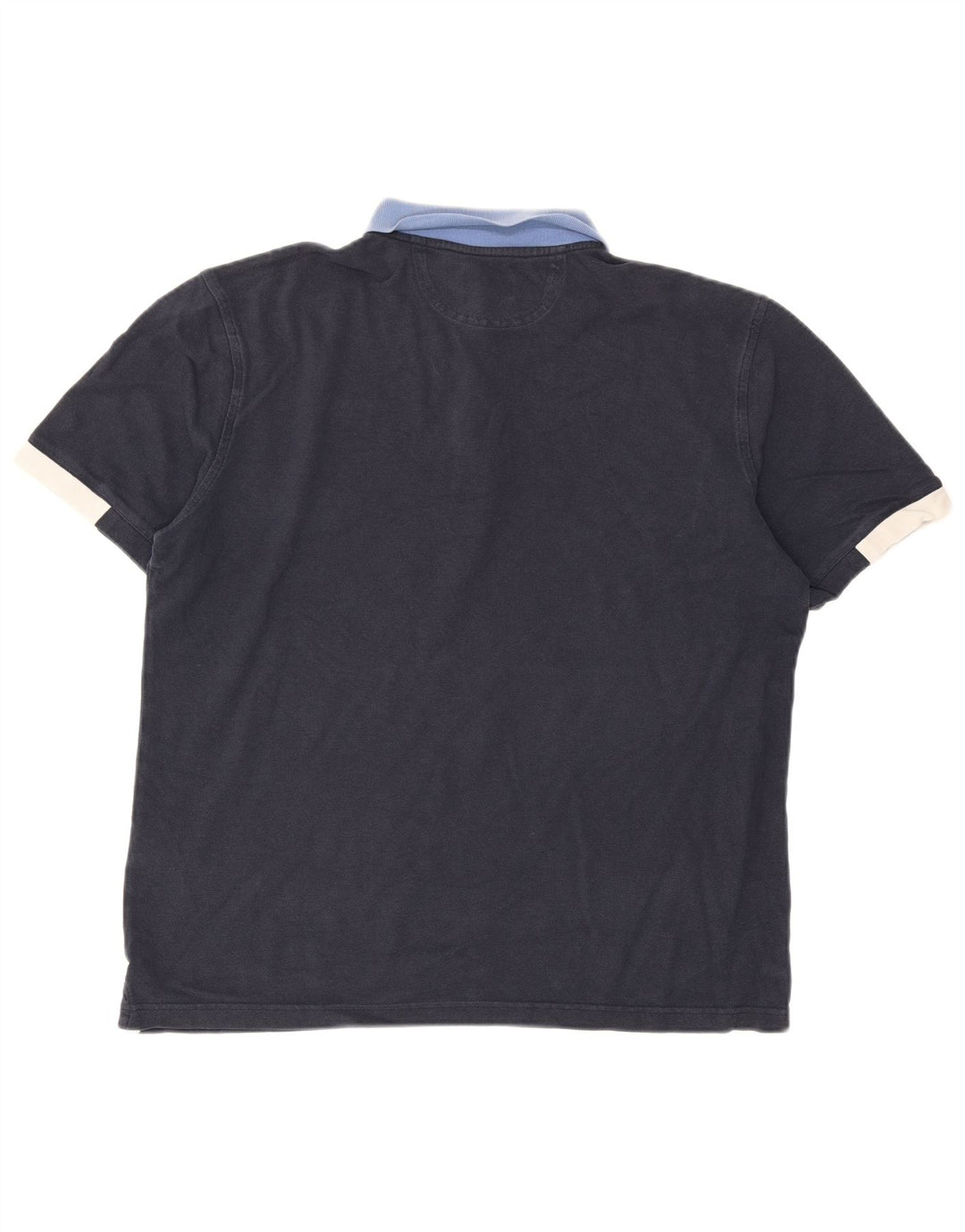 Hackett Herre Polo Shirt Large Navy Blue Colourblock Bomuld